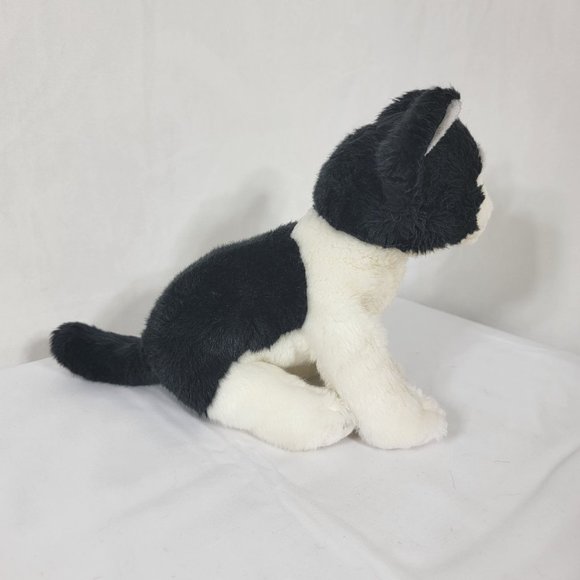 Nat & Jules Demdaco Black White Tuxedo Cat Small Plush green eyes beans kitten - Picture 3 of 9